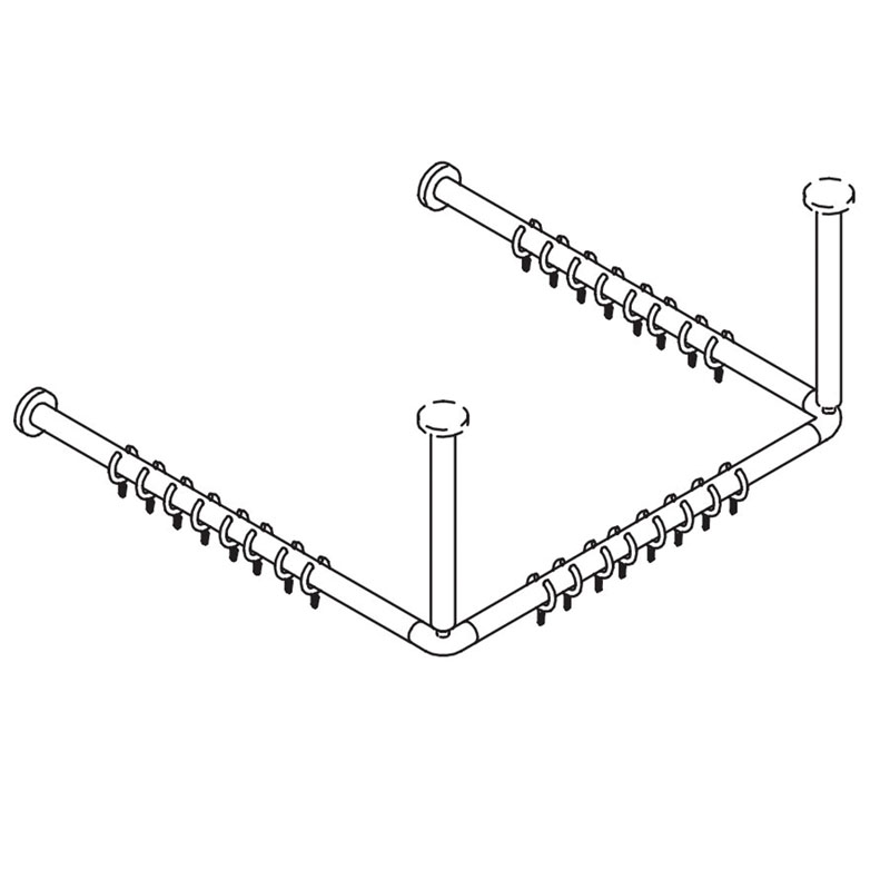 U-Shaped Shower Curtain Rod