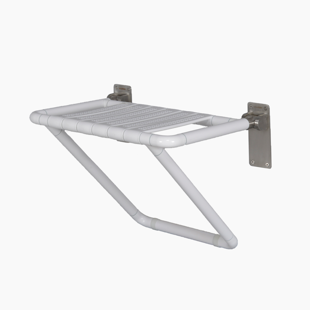 Lift-Up Shower Seat With Floor Support