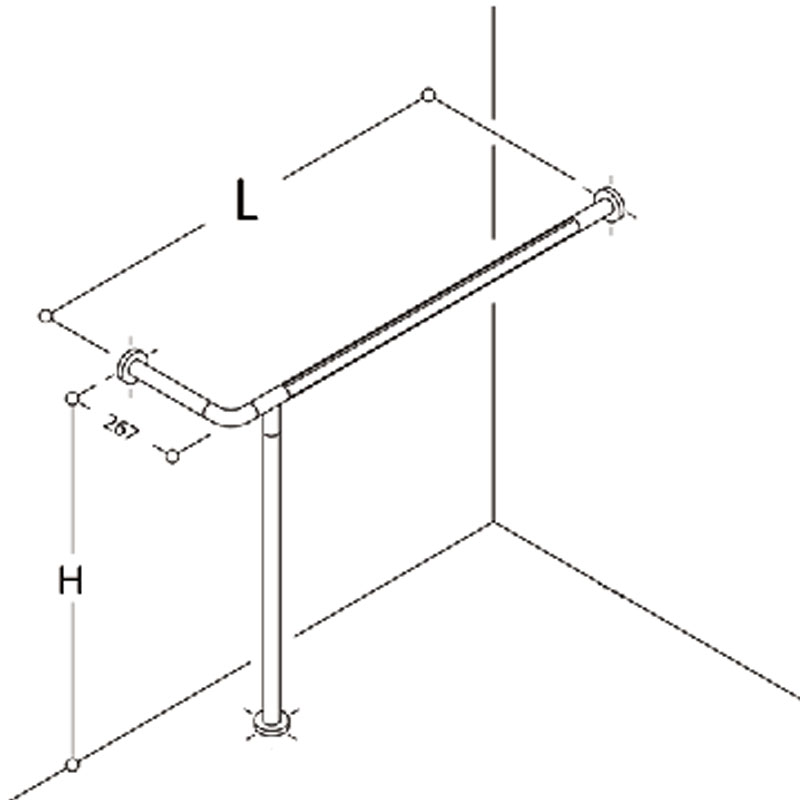 Floor To Wall Stationary Support